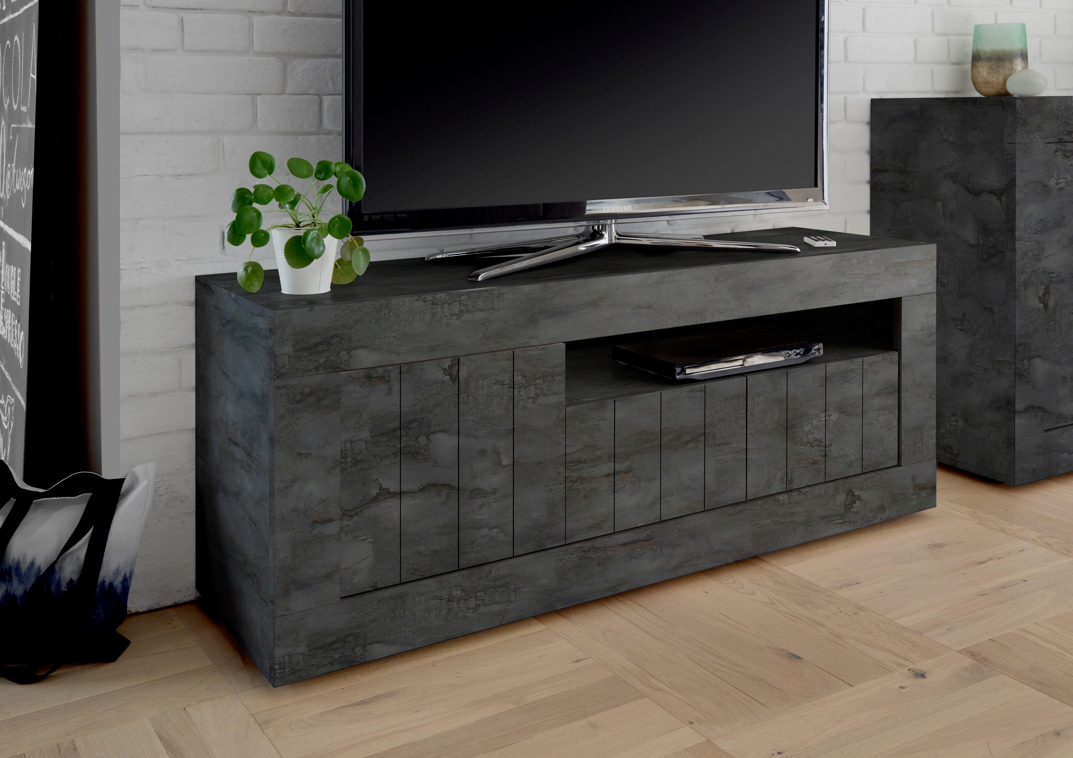 Lowboard INOSIGN "Urbino", grau (ossido), Sideboards, Lowboard, Breite 138 cm