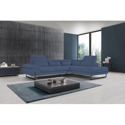 Ecksofa EGOITALIANO "Queenie, extravagantes Sofa mit erstklassigem Sitzkomfort", blau (ozeanblau), B:284cm H:95cm T:108cm, Luxus-Microfaser (100% Polyester) Leder u00bbBULLu00ab (echtes Rindsleder). Geschliffenes, pigmentiertes und behandeltes... Image