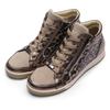 Sneakerboots ARA "ROM", Damen, Gr. 2,5, beige (beige, leo), Glattleder, Veloursleder, animal-print, sportlich, Schuhe, Hightop Sneaker, Schnürboots in Bequemweite G (= weit)