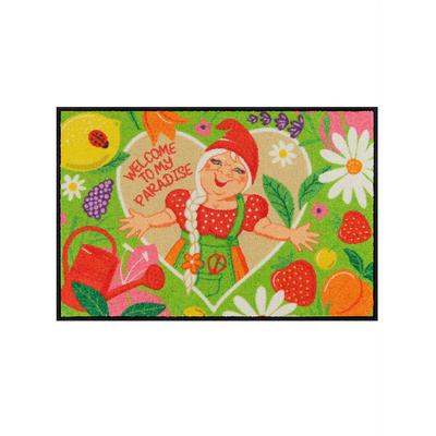 Fußmatte SALONLOEWE, grün (grün, rot), B:50cm H:7mm L:75cm, Polyamid, Polyamid, Teppiche Image