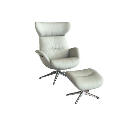 Relaxsessel FLEXLUX "More, Funktionsessel, Polstersessel, Armlehnensessel, TV-Fernsehsessel", weiß (warm weiß), B:90cm H:107cm T:89cm, 100% Echtleder, Sessel, Rücken- & Kopfteilverstellung, hervorragender Komfort, pflegeleicht Image