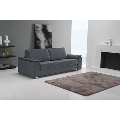 Schlafsofa EGOITALIANO "Cecilia, modern & elegant, erstklassiger Sitzkomfort, Dauerschläfer", grau (charcoal), B:234cm H:85cm T:102cm, Sofas, inkl. Matratze und hochwertigem Metallbettrahmen, toller Schlafkomfort Image