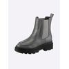 Stiefelette HEINE, Damen, Gr. 41, grau, Leder, Glattleder, Rindsleder, modisch, Schuhe