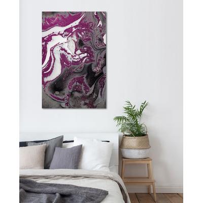 Acrylglasbild QUEENCE "Abstrakte Kunst", pink (farbe bild(er): pink), B:100cm H:150cm T:2,4cm, Bilder, in Marmor-Optik Image