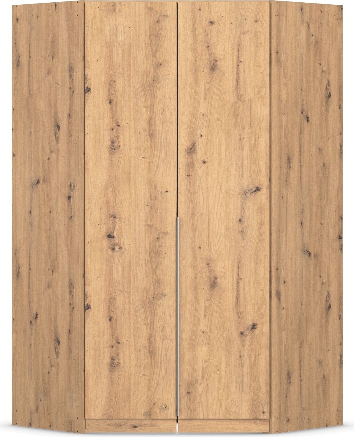 Eckkleiderschrank RAUCH "Kleiderschrank Schrank Ankleidezimmer Schlafzimmer Garderobe AGORDO", braun (eiche artisan), B:117cm H:210cm T:117cm, Holzwerkstoff, Schränke, Eckkleiderschrank, voll ausgestattet mit großzügigem Stauraum, 2 Höhen MADE IN...