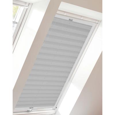 Dachfensterplissee SUNLINES "Young Style Crush", grau (grau, weiß), B:117,4cm H:136,1cm, Obermaterial: 100% Polyester, Plissees, mit Führungsschienen Image
