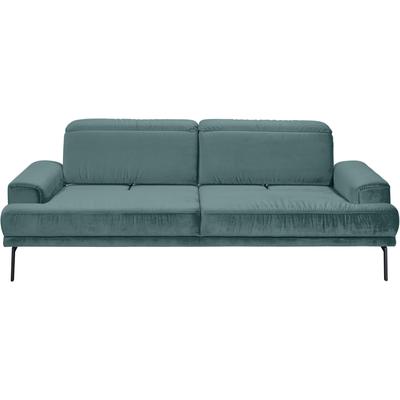 3-Sitzer MUSTERRING "MR 4580", grün (sage), B:228cm H:79cm T:130cm, 100% Polyester, Sofas, inkl. Kopf- und Sitztiefenverstellung, Fuß schwarz, B228 x T103 cm Image
