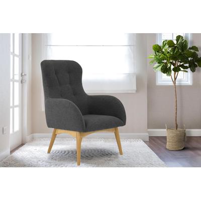 Sessel HOME AFFAIRE "Leonarda", grau (dunkelgrau), B:66cm H:101cm T:88cm, 100% Polyester, Sessel, Einzelsessel Lounge-Sessel, feine Steppung im Rücken Image