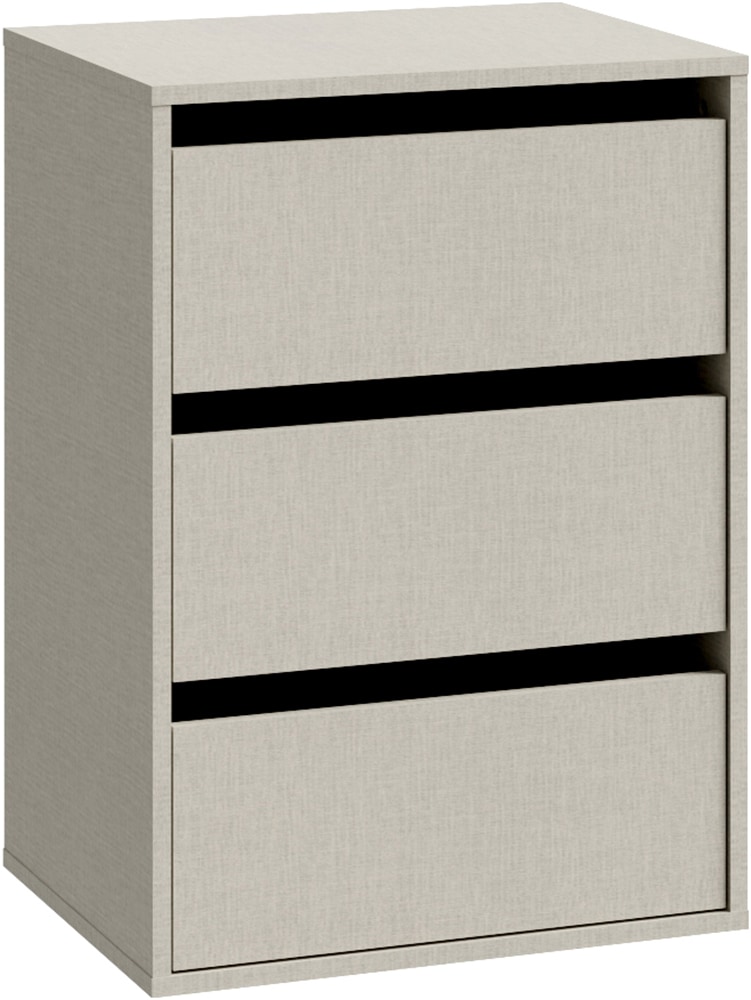 Schrankeinsatz FORTE, grau (grau textilnachbildung), B:51cm H:70,6cm T:39,6cm, Dekorfolie, Holzwerkstoff, Einlegeböden