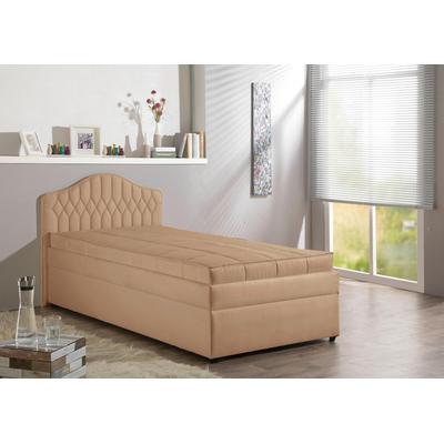 Polsterbett MAINTAL, braun (karamell), B:130cm, Betten Image
