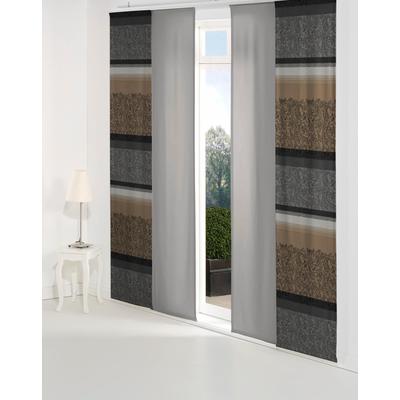 Schiebegardine WIRTH "Maribor" Gr. 4, grau, B:60cm H:245cm, Jacquard, Baumwolle, Polyester, Gardinen Image