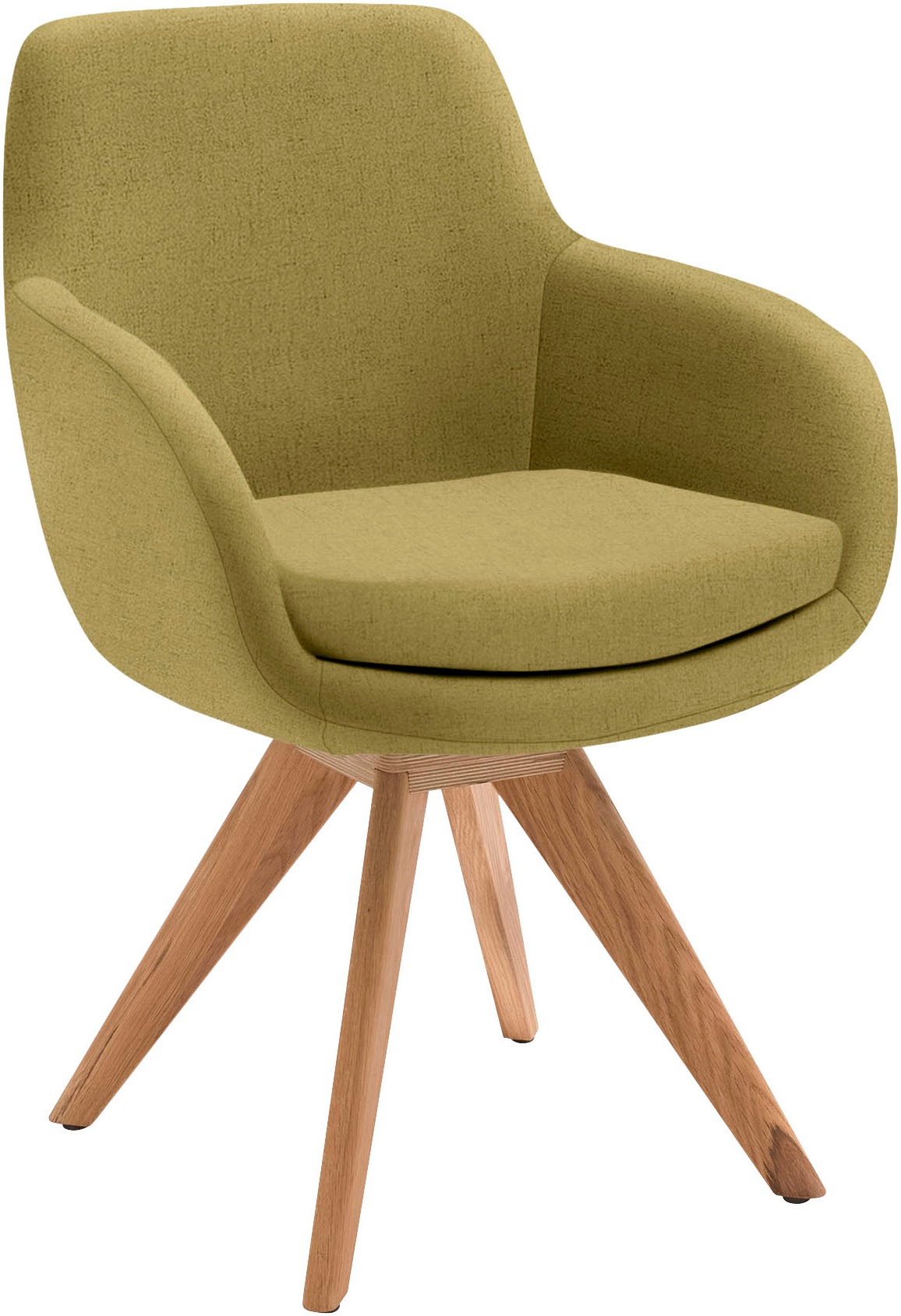 Esszimmerstuhl MUSTERRING "Tavia", grün (kiwi, wildeiche), B:62cm H:86cm T:66cm, Stühle, Esszimmerstuhl, Stativgestell Wildeiche massiv, Drehfunktion optional, diverse Farben, Topseller