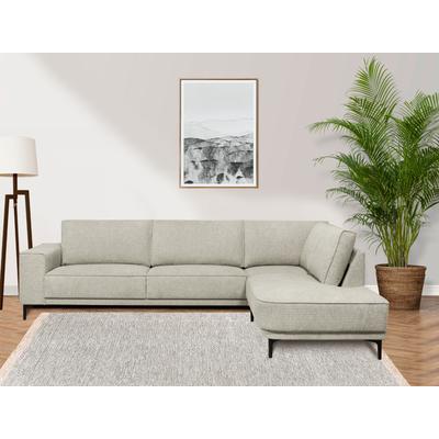 Ecksofa PLACES OF STYLE "Casina", beige (natural), B:289cm H:85cm T:210cm, 90%Polyester, 10% Nylon, Sofas, mit abgerundeter Ottomane, in einem weichen Chenille-Stoff Image