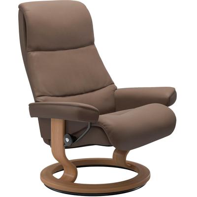 Relaxsessel STRESSLESS "View", braun (mole batick), B:82cm H:108cm T:81cm, Leder BATICK: BATICK ist ein leicht korrigiertes, durchgefärbtes und genarbtes Möbelleder, bei dem die meisten Unebenheiten und Spuren in der Regel entfernt wurden., Leder... Image