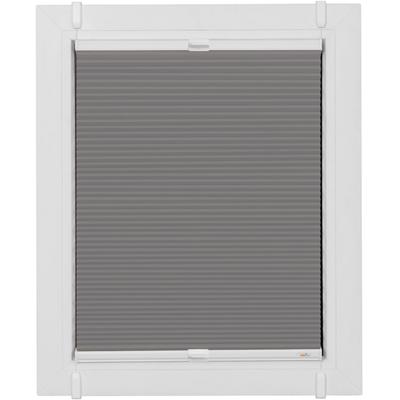 Plissee SUNLINES "Start-up Style Honeycomb", grau (grau, weiß, weiß), B:30cm H:155cm, Obermaterial: 100% Polyester, Plissees, verspannt mit Simply-Fix Klemmträger, Wabenplissee, nach Maß Image