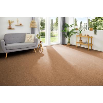 Teppichboden MY HOME "Benno, Schlinge, Made in Netherlands", braun (cognac), B:200cm H:4,5mm L:400cm, Polypropylen (PP), Teppiche, Breite 200, 400 und 500 cm, robust, pflegeleicht, langlebig Image