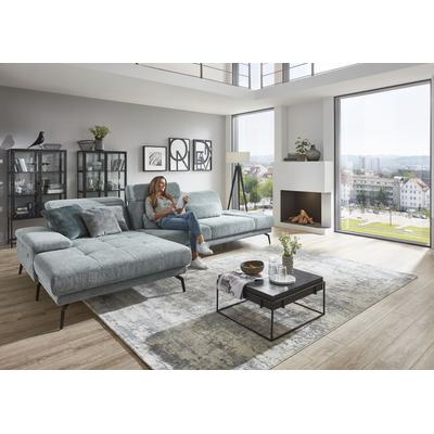 Ecksofa DIE PLANBAR "MP-IN20126 L-Form mit Kaltschaum-Polsterung", blau (ocean), B:328cm H:82cm T:190cm, 100% Polyester, Sofas, mit Kopfteilverstellung, optional Sitztiefen- & Armteilverstellung Image