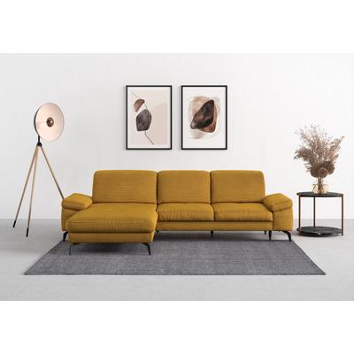 Ecksofa SIT & MORE "Cabana L-Form", gelb (mustard), B:301cm H:84cm T:195cm, 100% Polyester, Sofas, Recamiere, wahlweise mit Sitztiefen-, Armlehnen- und Kopfteilfunktion Image