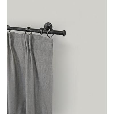 Gardinenstange GARESA "ESPERANCA", schwarz, L:150cm Ø:16mm, Metall, Gardinenstangen, rustikale Vorhanggarnitur, verlängerbar, Eisen, Endkappe, mit Ringe Image