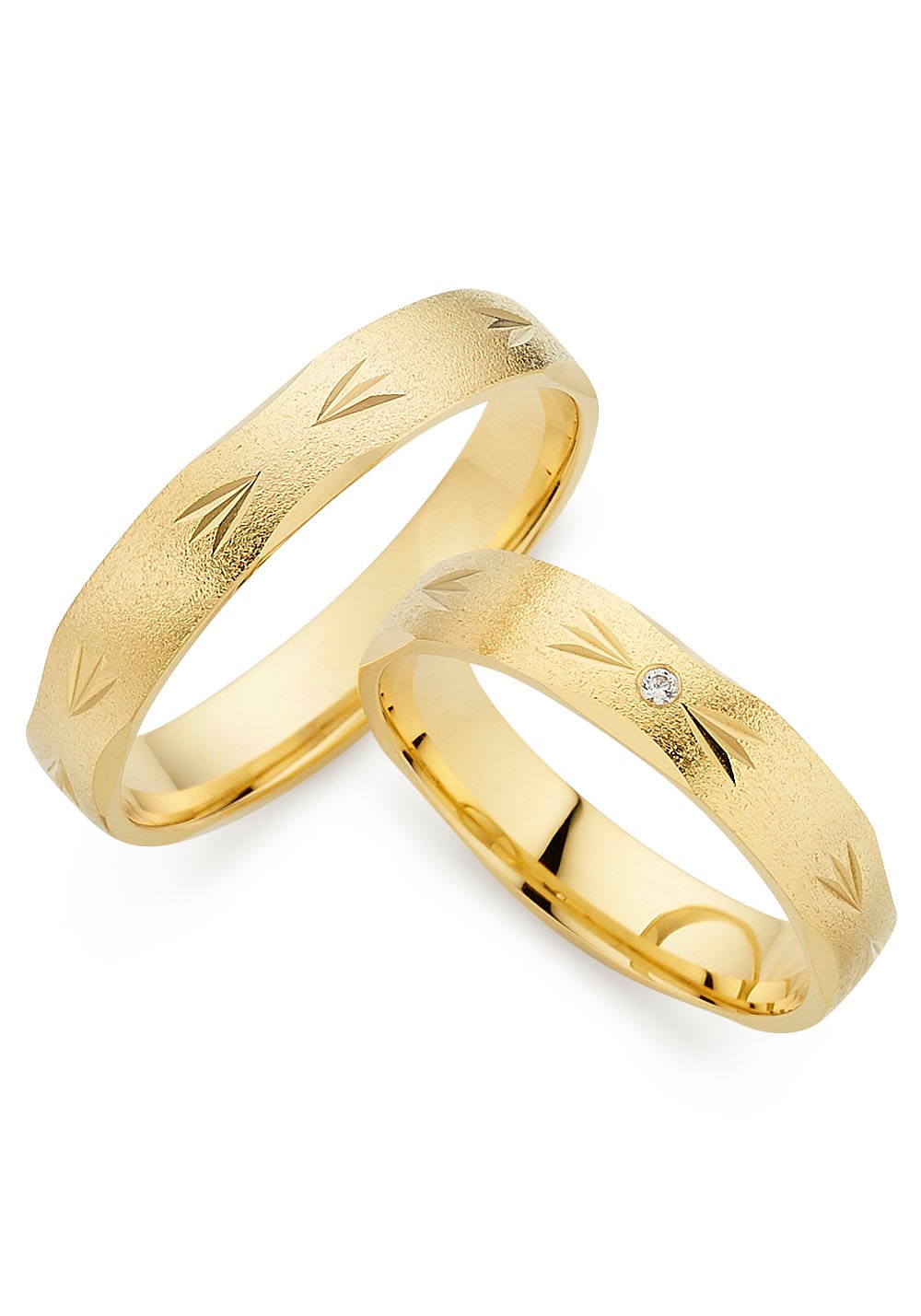 Trauring PHÖNIX "Schmuck Geschenk Gold 333 Ehering LIEBE, 930788, 930789" Gr. 70, gold (gelbgoldfarben), Fingerringe, 70, ohne Brillant, Gelbgold 333, 4mm, Made in Germany - wahlweise mit oder ohne Brillant Image
