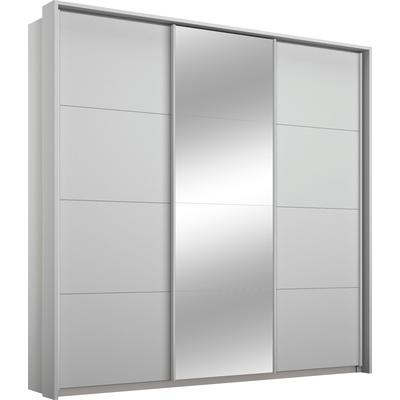 Schwebetürenschrank RAUCH "Kleiderschrank Schrank Garderobe Wäscheschrank TOMA mit Passepartout", grau (seidengrau), B:211cm H:214cm T:64cm, Holzwerkstoff, Schränke, inkl. Regaleinsatz sowie zusätzlichen Einlegeböden MADE IN GERMANY Image