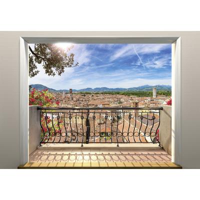 Fototapete KOMAR "Vlies - Balcony - Größe 368 x 248 cm", bunt, B:3,68m L:2,48m, Vlies, Tapeten, Wohnzimmer, Schlafzimmer Image
