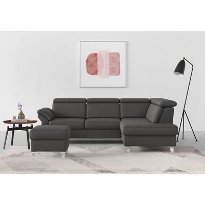 Ecksofa SIT & MORE "Arngast L-Form", braun (mocca), B:245cm H:84cm T:194cm, Sofas, inklusive Kopfteilverstellung und Federkern Image