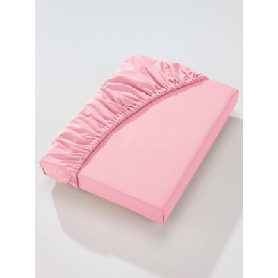 Betttuch BIBERNA Gr. 4, rosa (rosé), B:150cm L:250cm, Linon, 100% Baumwolle, Laken Image