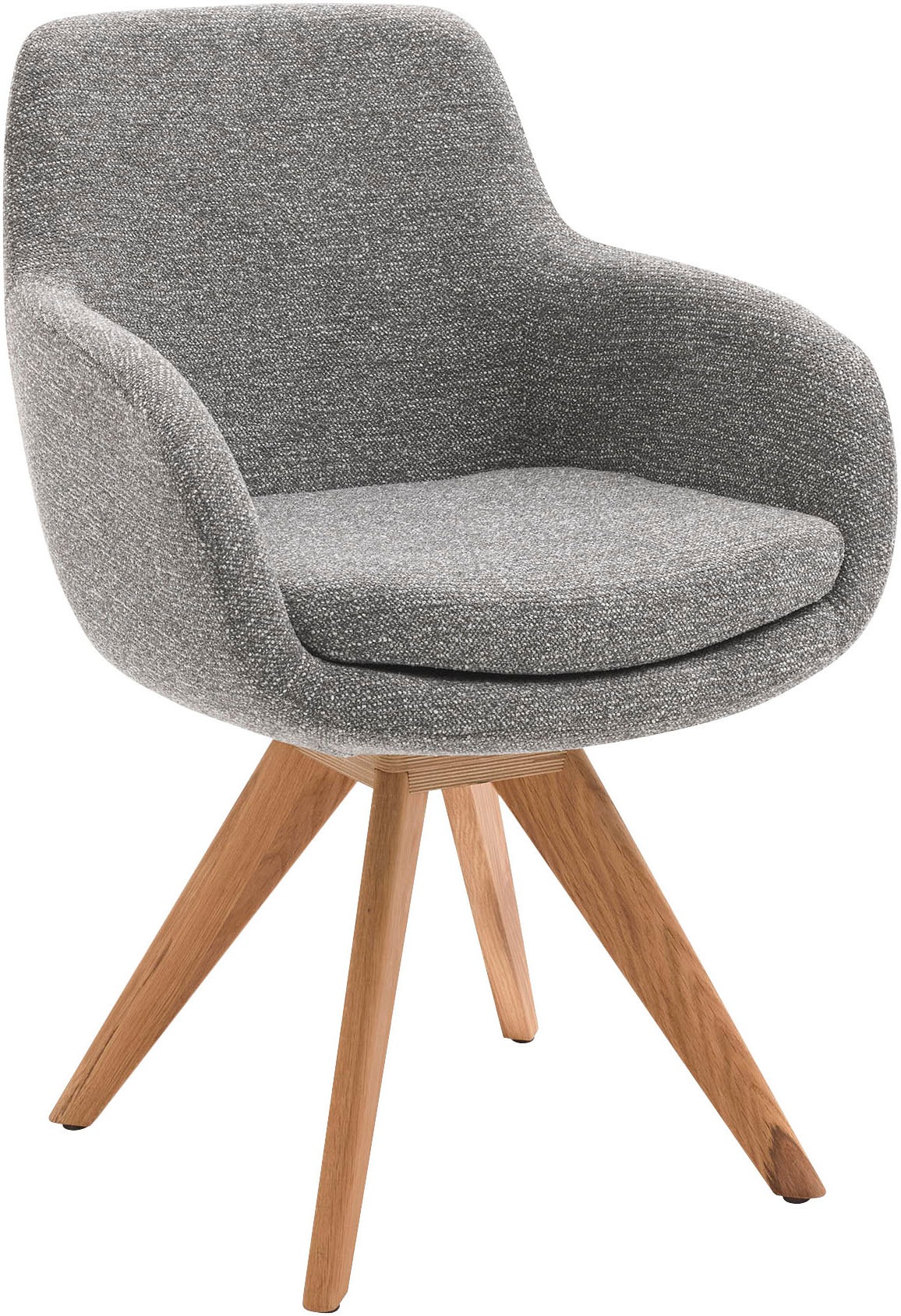 Esszimmerstuhl MUSTERRING "Tavia", grau (grau, wildeiche), B:62cm H:86cm T:66cm, Stühle, Esszimmerstuhl, Stativgestell Wildeiche massiv, Drehfunktion optional, diverse Farben, Topseller