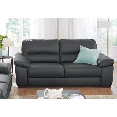 2-Sitzer CALIA ITALIA "Gaia, hochwertiges Ledersofa mit erstklassigem Sitzkomfort", schwarz, B:177cm H:92cm T:97cm, Leder SORRENTO - 100% Leder, Leder BULL - 100% Leder, Sofas, edles Design, in zwei hochwertigen Lederqualitäten Image