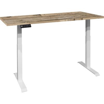Schreibtisch MÄUSBACHER "Big System Office", weiß (weiß matt, drift wood, weiß matt, drift wood), B:160cm, Tische, Breite 160 cm, elektrisch höhenverstellbar Image