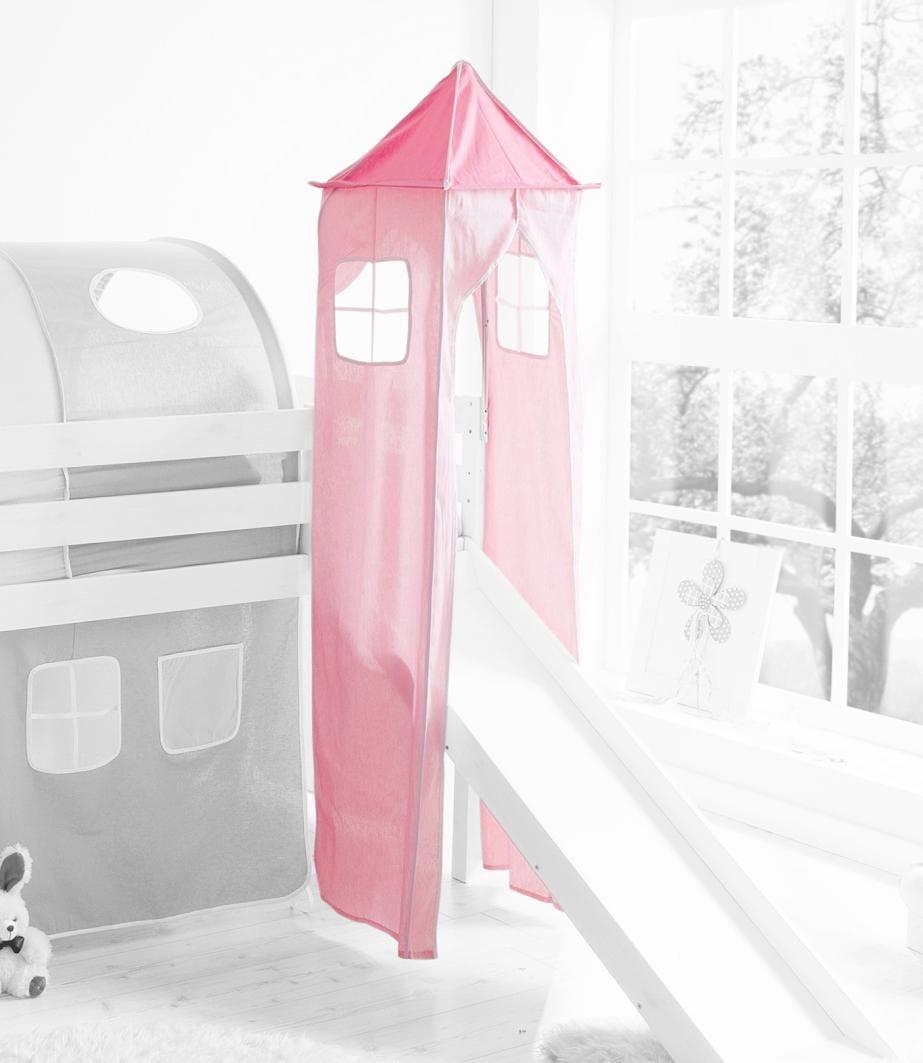 Bettturm TICAA, pink (pink, rosa), B:45cm H:190cm L:45cm, Baumwolle, Spieltunnel Image