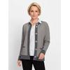 Strickjacke CLASSIC, Damen, Gr. 54, grau (grau, meliert), 50% Modal, 30% Polyamid, 20% Polyester, gemustert, Langarm, Strickjacken