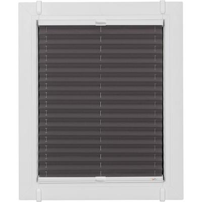 Plissee SUNLINES "One Size Style Crepe", grau (anthrazit, weiß, weiß), B:120cm H:210cm, Obermaterial: 85% Polyester, 15% sonstige Fasern, Plissees, Zubehörfarbe weiß, zum Klemmen Image