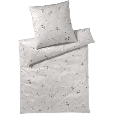 Bettwäsche ELEGANTE "Cotton Flower", beige (natur), B/L: 135cm x 200cm, , Satin (Bio-Baumwolle), B/L: 80cm x 80cm, Satin (Bio-Baumwolle), Obermaterial: 100% Baumwolle, Bettwäsche, angenehmes Hautgefühl Image