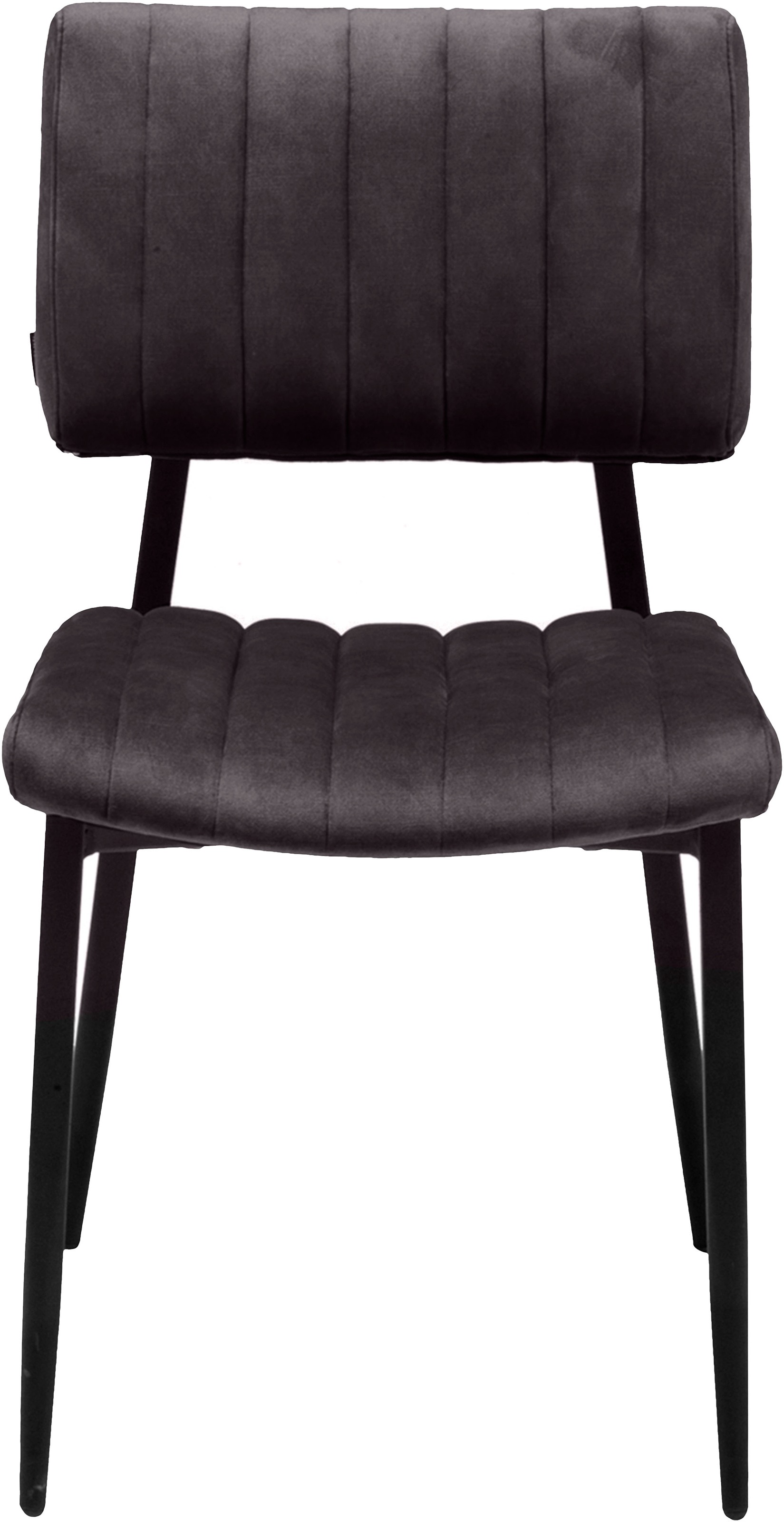 Esszimmerstuhl OMG DESIGN "Ivan", grau (anthracit, schwarz), B:46cm H:85cm T:62cm, Stühle, pflegeleichter Samtvelour Bezug, Küchenstuhl