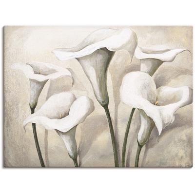 Wandbild ARTLAND "Callas I", beige (farbe bild(er): naturfarben), B:80cm H:60cm T:1,8cm, Canvas, Leinwand, Bilder, als Leinwandbild, Poster, Wandaufkleber in verschied. Größen Image
