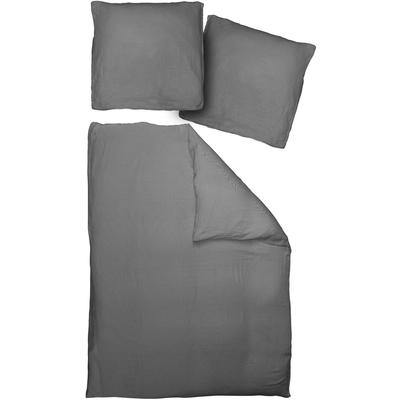 Bettwäsche ADAM "Uni Collection", schwarz, B/L: 135cm x 220cm, , Renforcé, B/L: 80cm x 80cm, Renforcu00e9, Obermaterial: 100% Baumwolle, Bettwäsche, im Uni Design Image