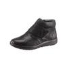 Stiefelette WALDLÄUFER, Damen, Gr. 7, schwarz (schwarz, gemustert), Nubukleder, Lackleder, Basic, Schuhe