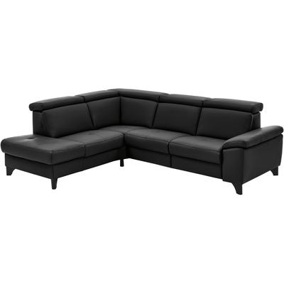 Ecksofa DIE PLANBAR "PN-EM23166 L-Form", schwarz, B:261cm H:80cm T:235cm, Sofas, optional mit Kopfteilverstellung und Stauraum Image