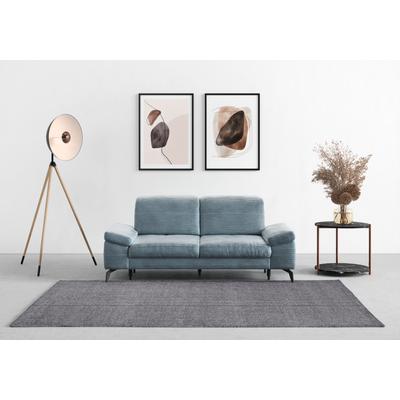 2,5-Sitzer SIT & MORE "Cabana", blau (blaugrau), B:211cm H:84cm T:123cm, 100% Polyester, Sofas, Breite 211 cm, mit oder ohne Sitztiefen-, und Kopfteilfunktion Image