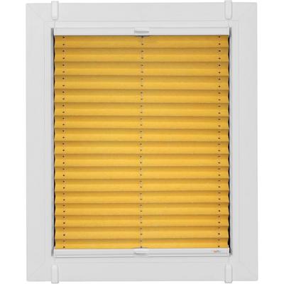 Plissee SUNLINES "Young Style Energy Saving", gelb (mais, weiß, weiß), B:82,5cm H:100cm, Obermaterial: 100% Polyester, Plissees, nach Maß, mit Energiespareffekt, verspannt mit Simply-Fix Klemmträger Image