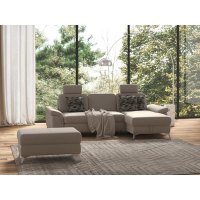Ecksofa SIT & MORE "Padua L-Form", grau (elefant), B:277cm H:89cm T:170cm, Sofas, inklusive Sitztiefenverstellung, Armteilfunktion und Federkern Image