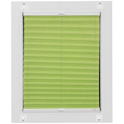 Plissee SUNLINES "Start-up Style Crush", grün (apfelgrün), B:60cm H:85cm, Obermaterial: 100% Polyester, Plissees, geklebt mit Gelenkklebeplatte Image