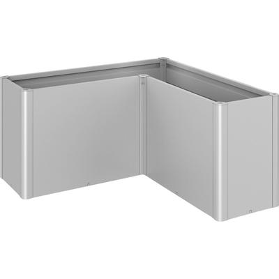 Hochbeet BIOHORT "Belvedere", silber (silberfarben, metallic), B:152cm H:77cm T:152cm, Stahlblech, Pflanzgefäße, BxTxH: 152x152x77 cm Image