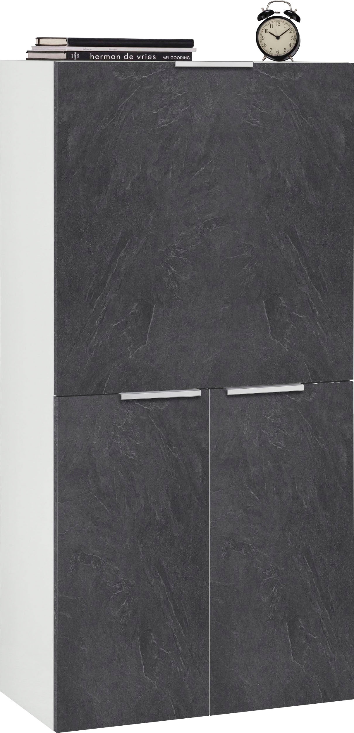 Sekretär INOSIGN "Dalia, Schreibtisch", grau (schiefer), B:70cm H:140cm T:35cm, Sekretäre, Sekretär, PC-Schrank im modernen Design, Breite 70 cm, Made in Italy