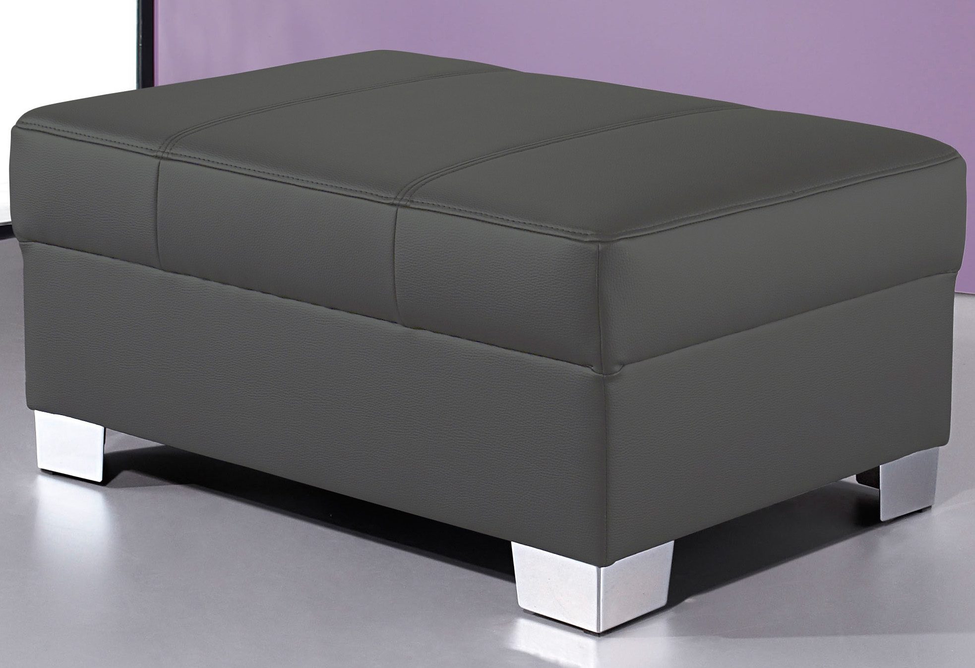 Hocker INOSIGN "Anzio", braun (schlamm), B:85 H:40 T:61, Primabelle-Microfaser aus 100% Polyester;NaturLEDER, das handschuhweiche Rindsleder in Sitz und Rücken (Korpus in farblich passendem SOFTLUX-Kunstleder);Struktur-Bezug aus 90% Polyester und... Image