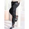 Jogginghose BUFFALO, Damen, Gr. 48/50, N-Gr, schwarz, angeraute Sweatware, Obermaterial: 60% Baumwolle, 40% Polyester, unifarben, casual, bequem lang, Hosen, mit seitlichen Eingrifftaschen, Loungeanzug