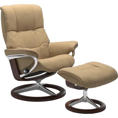 Relaxsessel STRESSLESS "Mayfair", beige (sand paloma), B:92cm H:103cm T:79cm, Leder BATICK: BATICK ist ein leicht korrigiertes, durchgefärbtes und genarbtes Möbelleder, bei dem die meisten Unebenheiten und Spuren in der Regel entfernt wurden., Leder... Image
