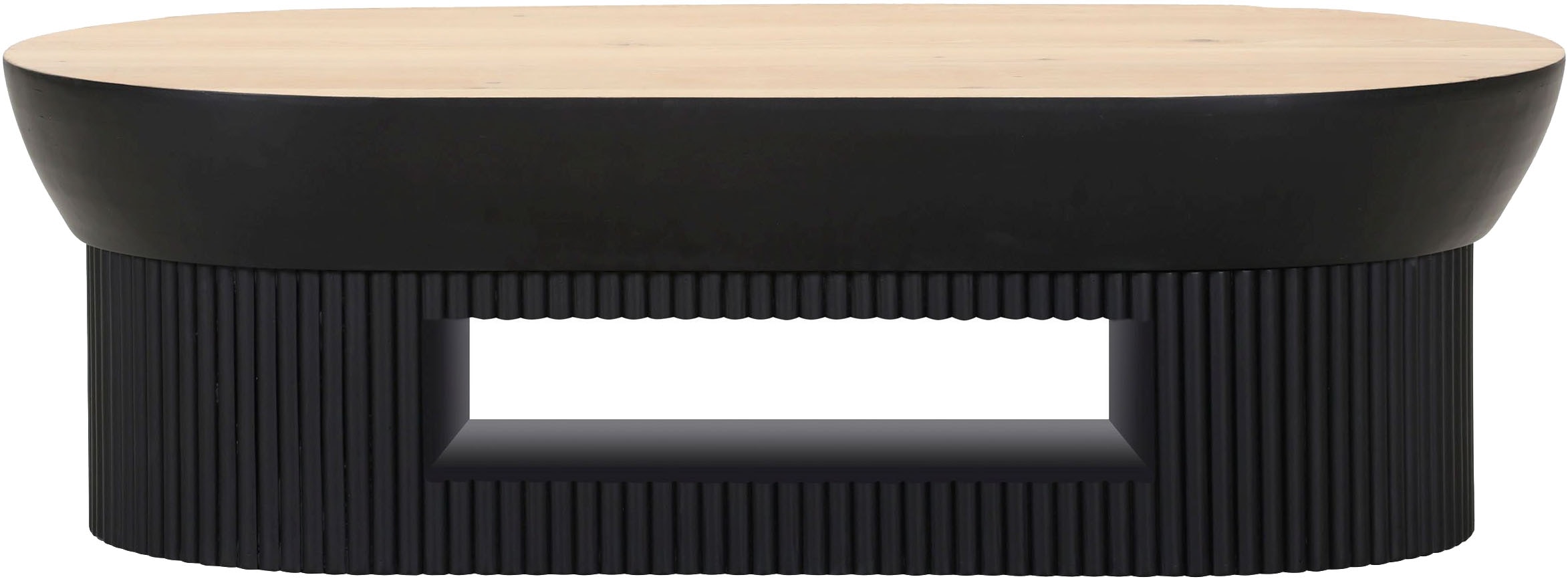 Couchtisch GUTMANN FACTORY, beige (natur, schwarz, natur), B:130cm H:40cm T:130cm, Tische, Couchtisch